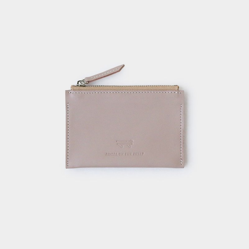 double mini wallet : lilac - 長短皮夾/錢包 - 真皮 