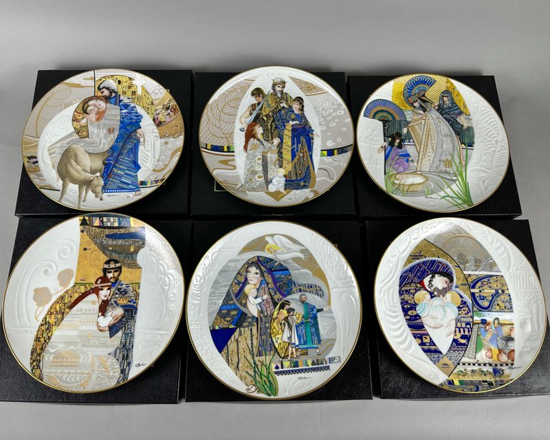 Collection Of Knowles Collector Fine China Plates By Eve Licea Biblical Mothers - Pottery & Ceramics - Porcelain Multicolor