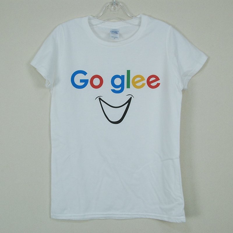 新創設計師-T恤：【Go glee】短袖 T-shirt《中性/修身》(白)-850 Collections - T 恤 - 棉．麻 多色