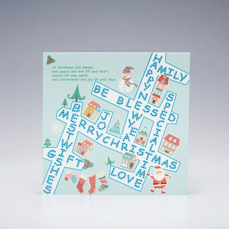 【GFSD】Rhinestone Boutique-Handmade Greeting Cards-Christmas Map - การ์ด/โปสการ์ด - กระดาษ 