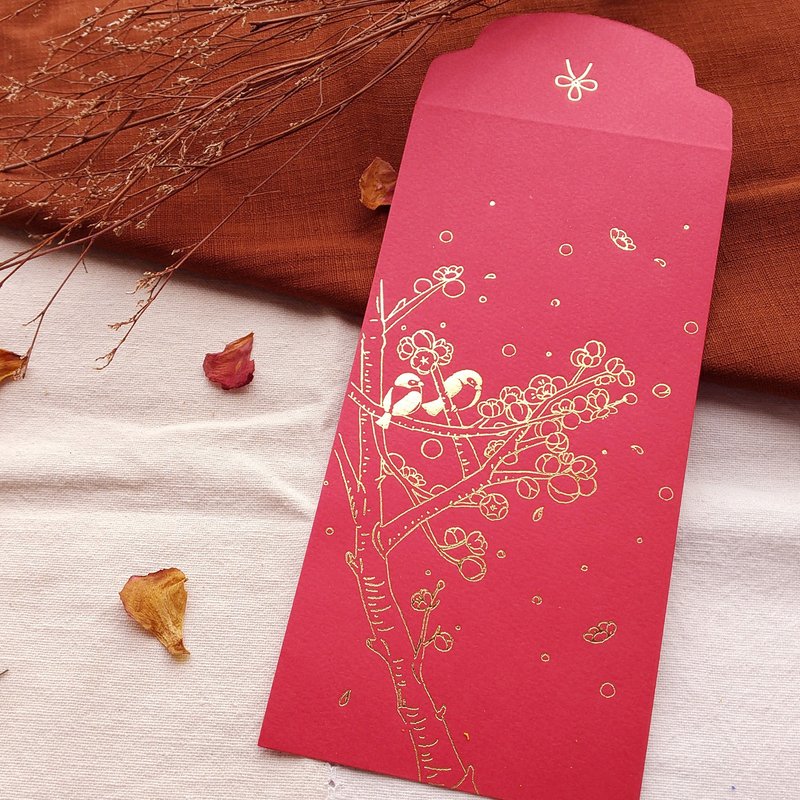 Red Packet Bag/Medium/Plum Blossom Annunciation-Three Into - ถุงอั่งเปา/ตุ้ยเลี้ยง - กระดาษ สีแดง