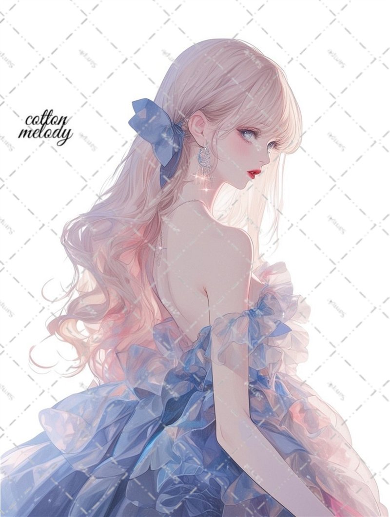 original sticker no.6467 人物ステッカー オリジナルステッカー 人物ステッカー 女の子ステッカー オリジナル人物ステッカー - 貼紙 - 紙 