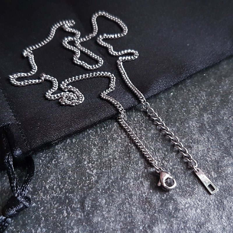 2.3mm單扣鏈(單鍊) 45-75cm  男鍊中性鍊毛衣鍊長項鍊 - 長頸鍊 - 不鏽鋼 銀色