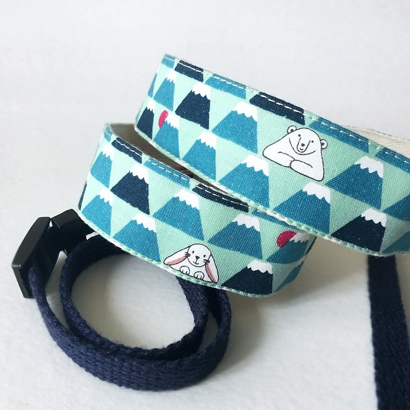 Bear Fuji Mountain Camera Strap - Sky Blue - Cameras - Cotton & Hemp Blue