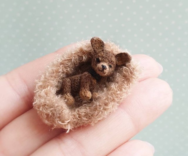 Miniature crocheted puppy Chihuahua. Dollhouse miniature. - Shop  Microtoysby Kids' Toys - Pinkoi