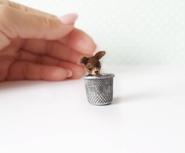 Miniature crocheted puppy Chihuahua. Dollhouse miniature. - Shop  Microtoysby Kids' Toys - Pinkoi