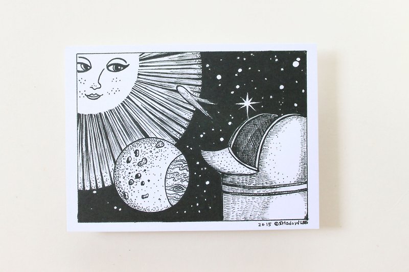 天文シリーズのポストカード。スターハンター