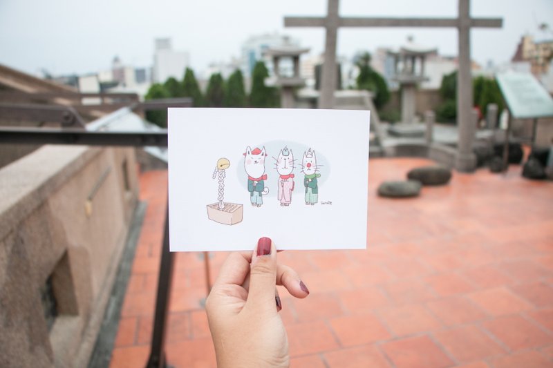 大吉大吉 / 萬用卡 Carrie postcard - 卡片/明信片 - 紙 紅色