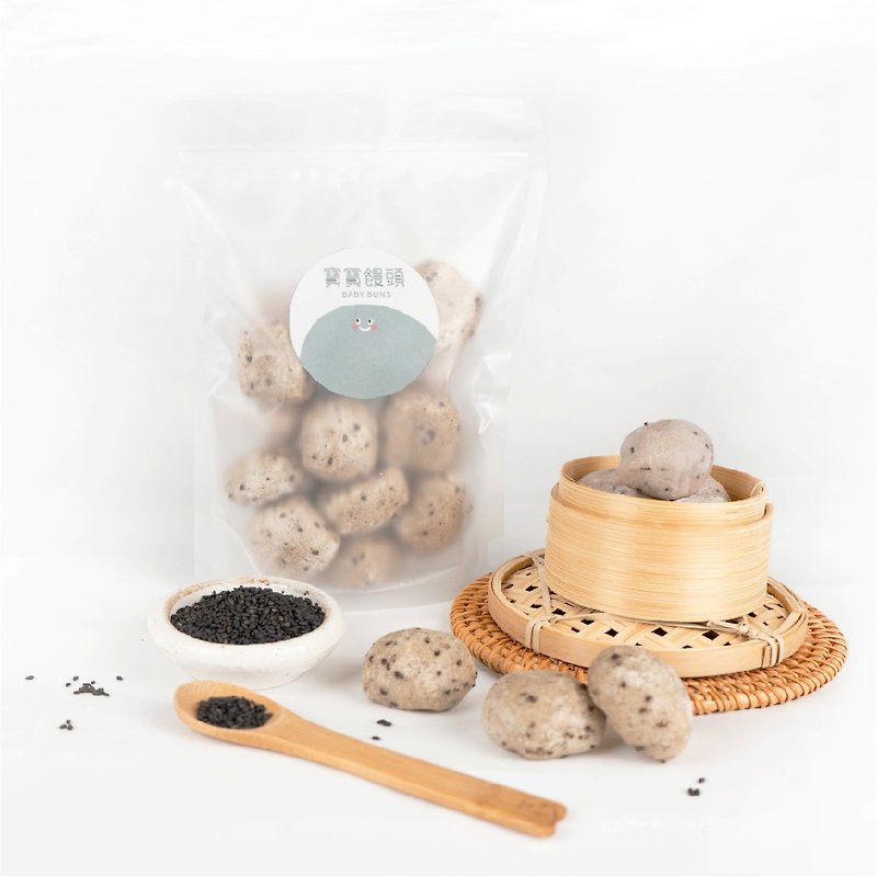 【Sensen Planet】Baby Mantou-Sesame Flavor 200g/bag - Bread - Fresh Ingredients Gray