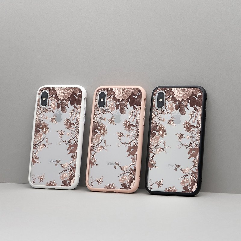 Mod NX邊框背蓋兩用手機殼/花草-文藝復興 for iPhone 11 系列 - 手機配件 - 塑膠 粉紅色