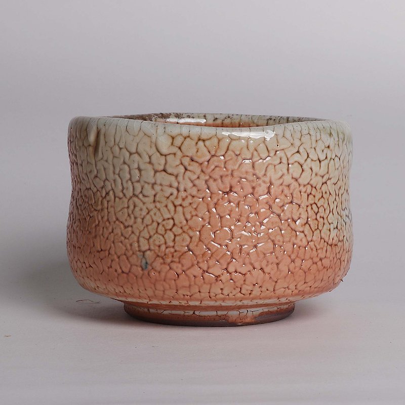 Mingya kiln l gave petty0418 subscript Japanese-style wood-burned shino glaze to prepare a tea bowl - ถ้วย - ดินเผา หลากหลายสี