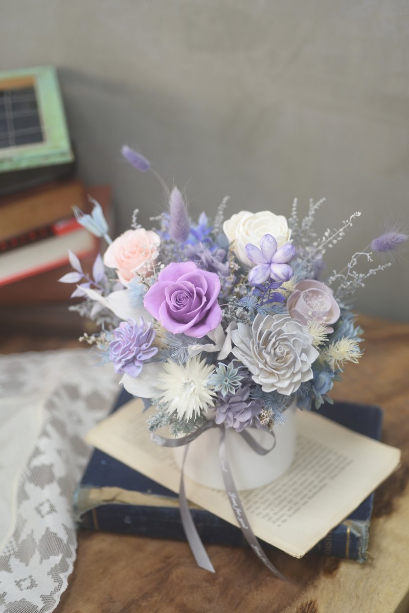 清爽紫色系乾燥花禮 永生花禮 開幕花禮 擴香花 - 乾花/永生花 - 植物．花 紫色