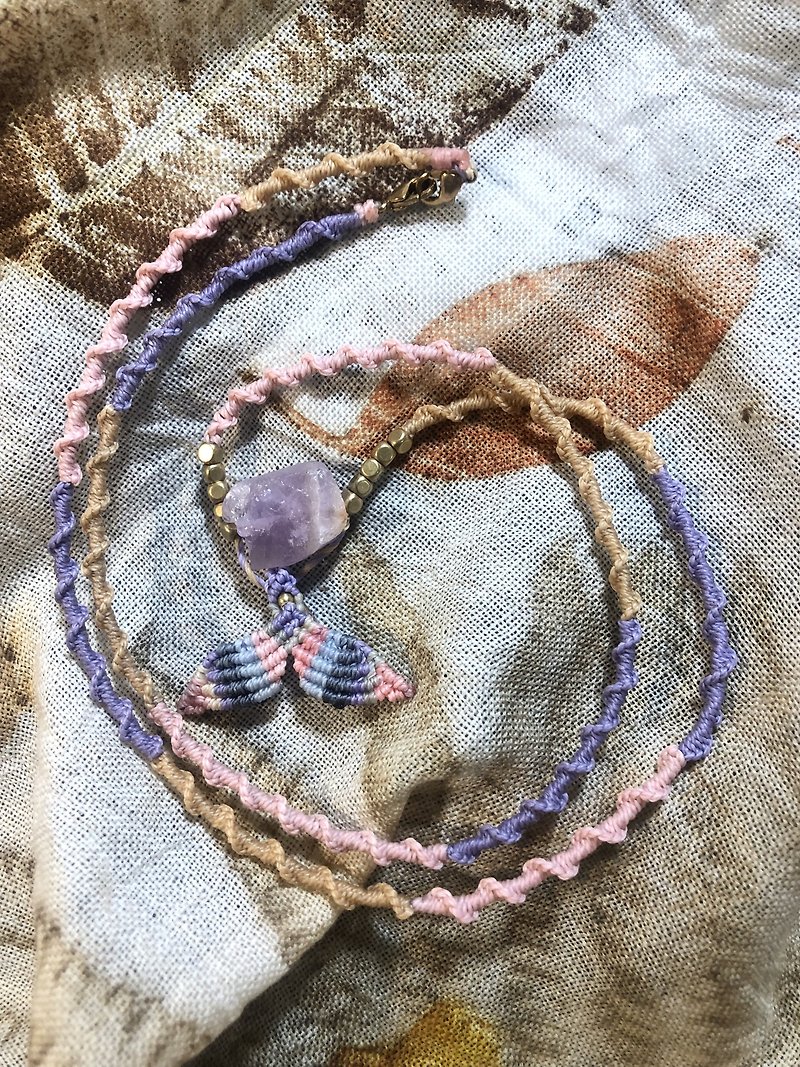 Whale Tail + Amethyst Mask Chain/Necklace - Lanyards & Straps - Stone 