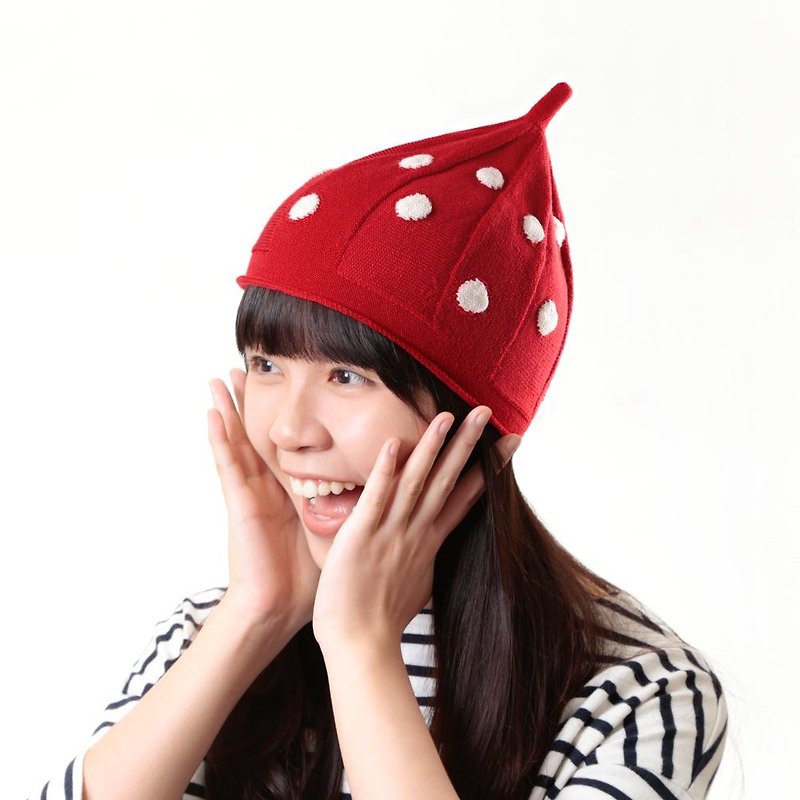Little cute. Dotted wool hat (Adult / Child) - หมวก - ขนแกะ 