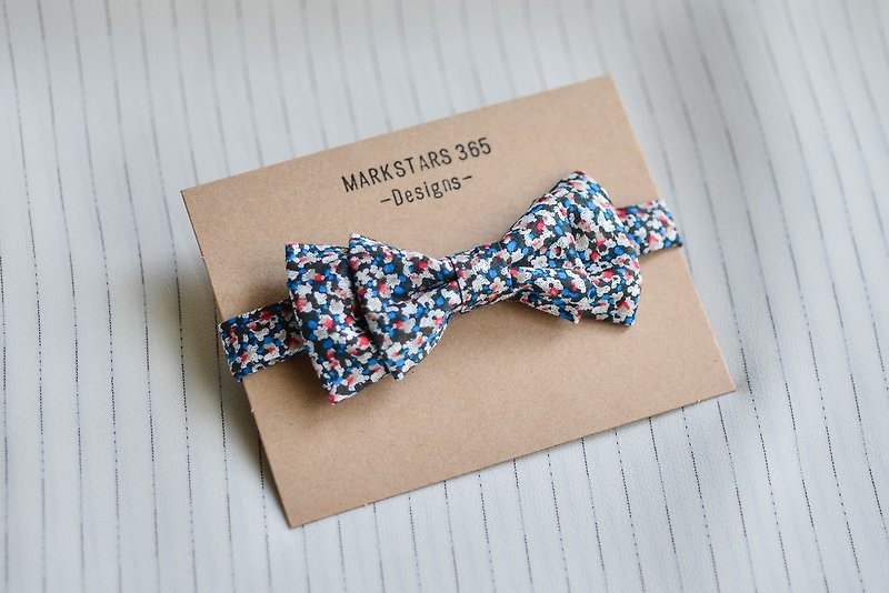 Splash-bow tie tweeted - Ties & Tie Clips - Cotton & Hemp Multicolor