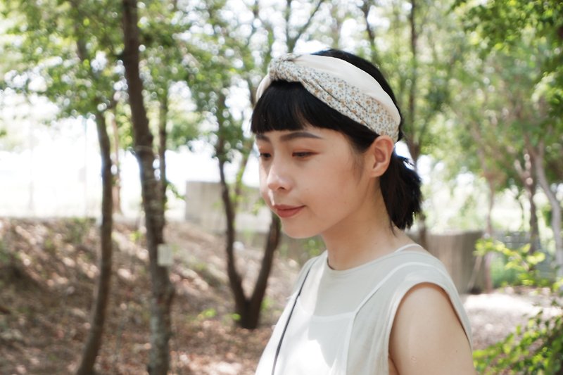 Pastoral time Japanese country floral double-layer single kink hairband ggoomstudio