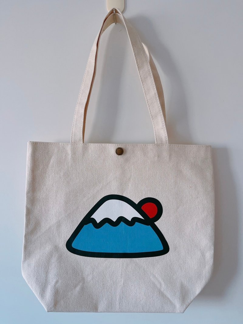 富士山 L size 帆布袋 - 手提包/手提袋 - 其他人造纖維 白色