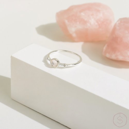 SPANCONNY 飾品控 盼 | 粉水晶 S925純銀 | 天然石輕珠寶戒指