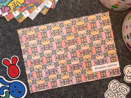 Pattern Sabrina 【明信片】貓魚系列 Cat&fish p4g 荷蘭紙