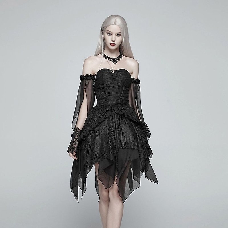 其他材質 連身裙 - 蘿莉塔黑精靈連衣裙