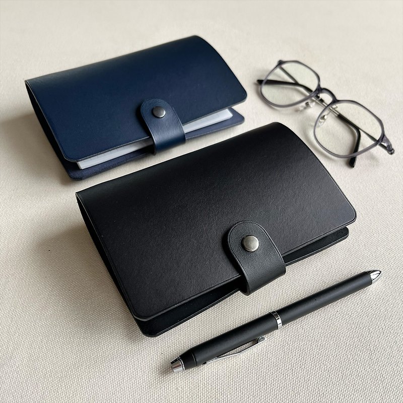 Kyoto A7 six-hole loose-leaf book cover/handbook - nautical blue/graphite black/slate gray/natural Brown - Notebooks & Journals - Genuine Leather Blue
