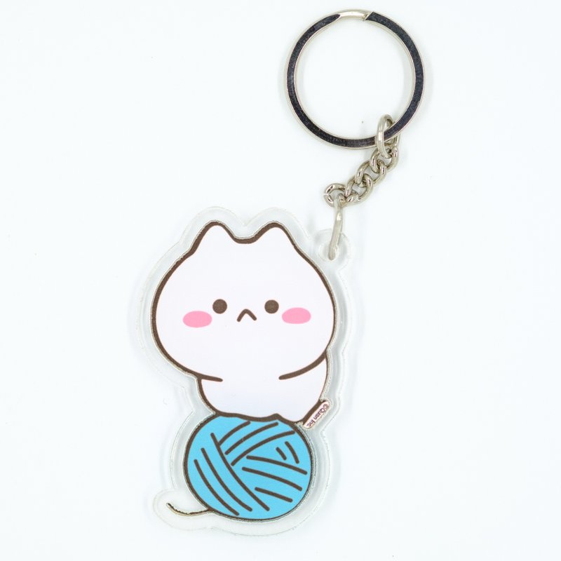 壓克力 吊飾 白色 - Mimi neko Acylic keychain (Yarn)