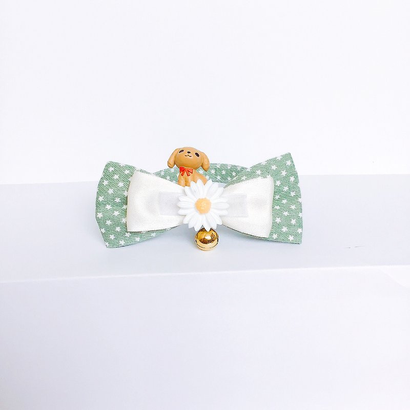 MaoFenBiBi Rainbow & Stars - Green - Handmade Collar & Handmade Collar - ปลอกคอ - ผ้าฝ้าย/ผ้าลินิน 