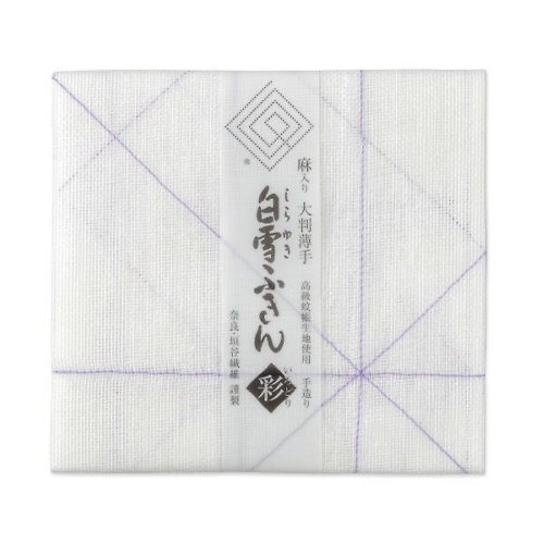 白雪Shirayuki 京友禪染白雪玻璃巾 / 紫線