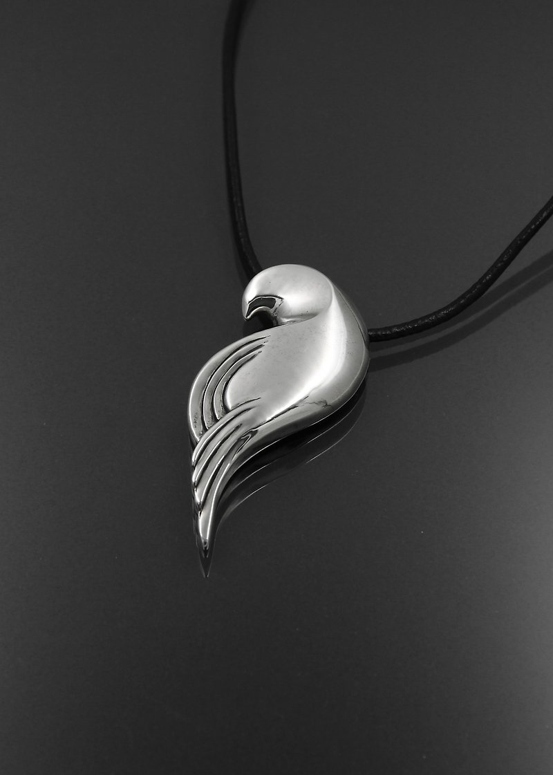 -Birds-Pendent Pendent / Necklace Necklace - Necklaces - Sterling Silver Silver