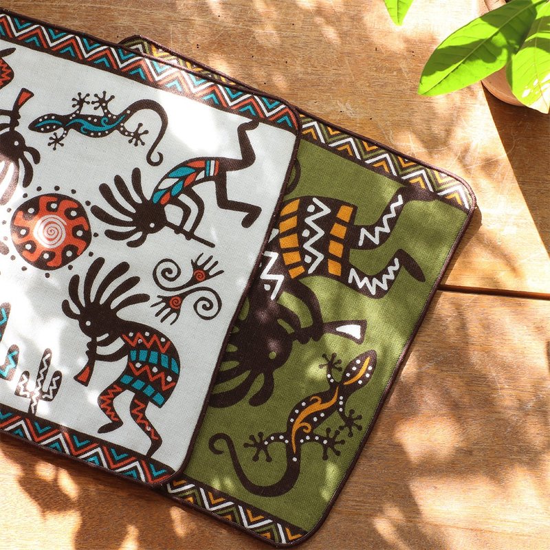 【快賣完現貨】傳說精靈 kokopelli 紗布手帕 (2色)12324-004-080 - 手帕 - 棉．麻 