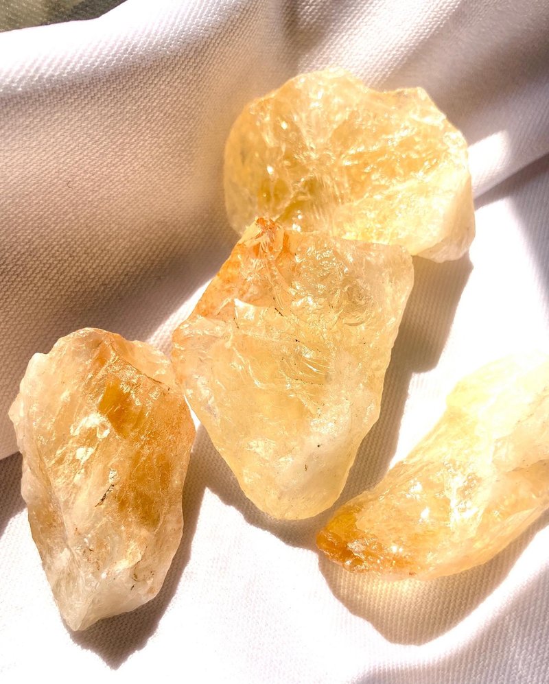 【黃水晶原礦】黃水晶 原石 可加配編織吊墜 - 項鍊 - 寶石 黃色
