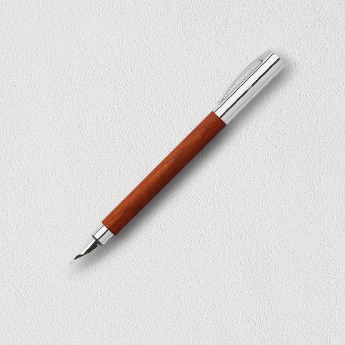 文聚 【Faber-Castell】成吉思汗AMBITION天然梨木鋼筆-EF尖 免費刻字