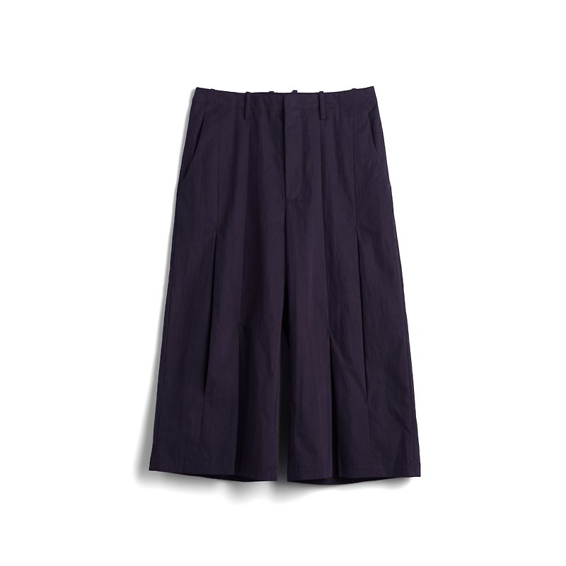 棉．麻 工裝褲/長褲/牛仔褲 紫色 - Pleated Pants