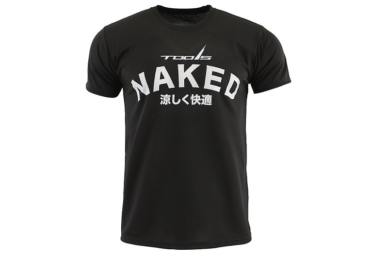 ✛ tools ✛ NAKED-X light cold sweat short-sleeved T / sweat T / wicking / breathable black # - เสื้อยืดผู้ชาย - กระดาษ สีดำ