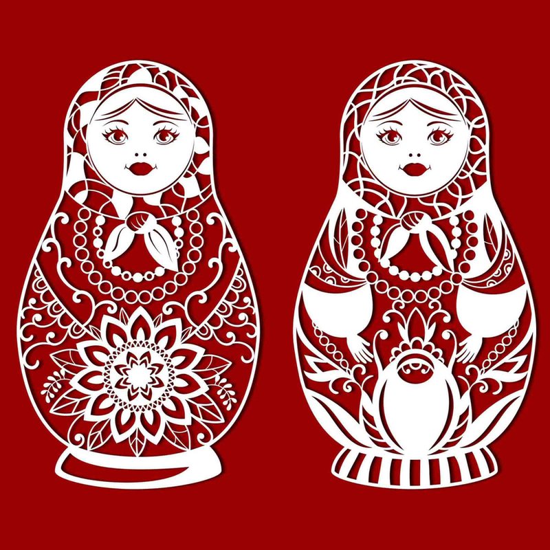Matryoshka svg, matryoshka template, matryoshka eps, matryoshka png, Cricut, SVG - 圖文模板設計 - 其他材質 