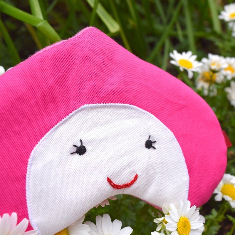 Pink Riding Hood eye mask / free bag - Other - Cotton & Hemp Pink