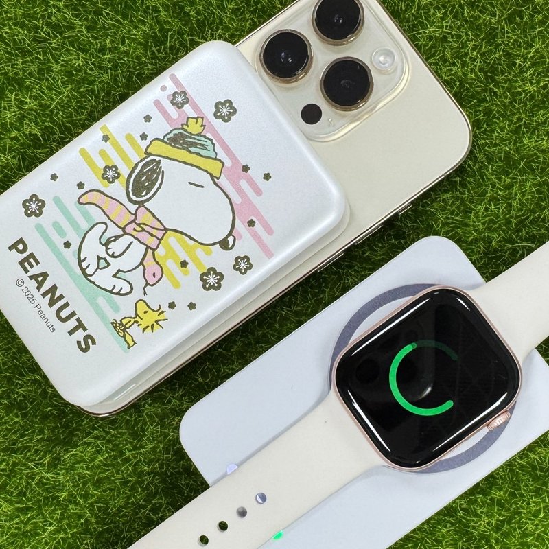 Snoopy 史努比 魔方無線充  三合一磁吸行動電源 - 行動電源/充電線 - 其他材質 