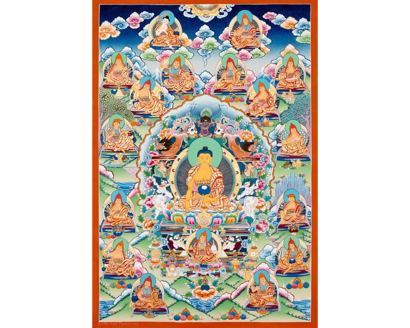 西藏十六羅漢唐卡畫作   家居裝飾 - 壁貼/牆壁裝飾 - 其他材質 多色