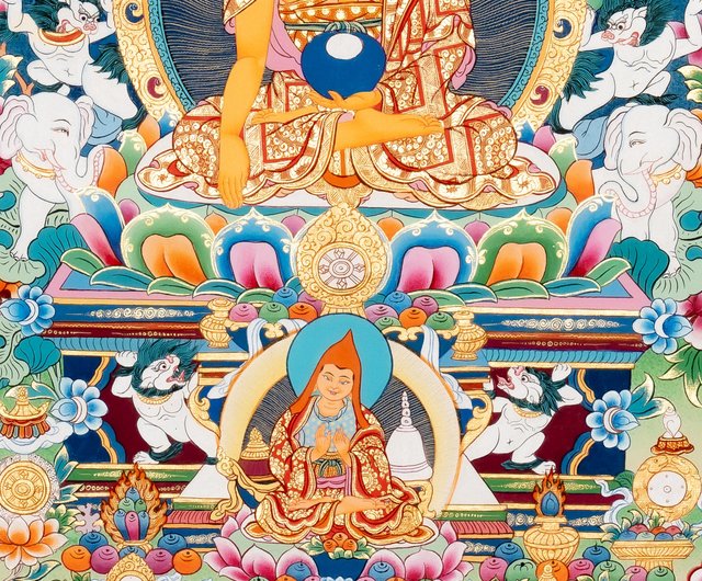 チベットの十六羅漢タンカ絵画 家の装飾用 - ショップ Boudha