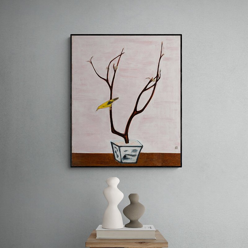 【Art Hanging Painting】Flowers and Birds/Sanyu - โปสเตอร์ - ไม้ สีทอง