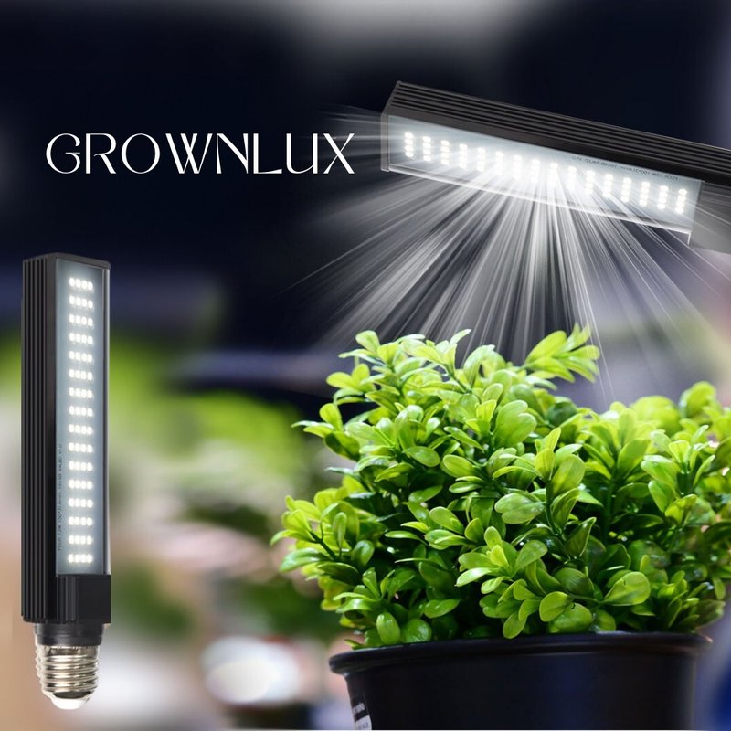 GrownLux ライトスティック - 植物ライト/フルスペクトル植物ライト/LED 植物ライト/植物苗床ライト/紅葉観察 - 観葉植物 - 金属 ブラック