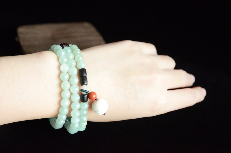 [customized] natural jade fresh literary bracelet - สร้อยข้อมือ - หยก สีเขียว