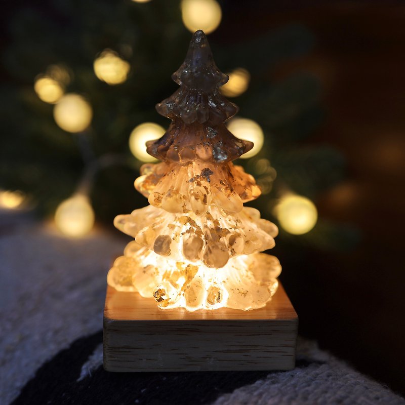 【クリスマスギフト】迅速発送金箔チタンクリスタルホワイトクリスマスツリーナイトライトアオガン宝石ツリークリスタル