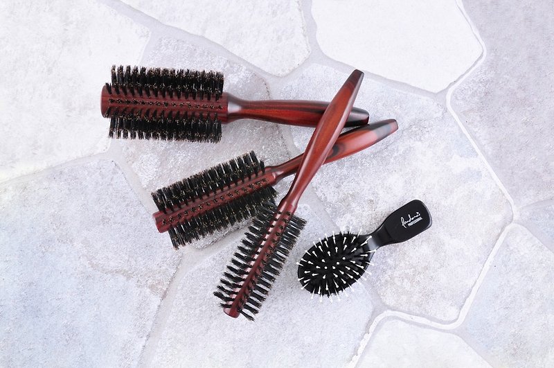 Goody Bag - Natural Bristle Hair Comb Set - อุปกรณ์แต่งหน้า/กระจก/หวี - ไม้ สีนำ้ตาล