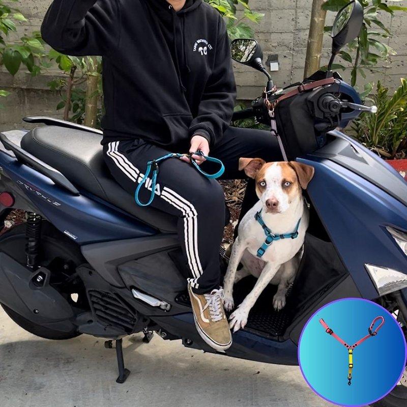 Dog Motorcycle Waterproof Leash - ปลอกคอ - วัสดุกันนำ้ 