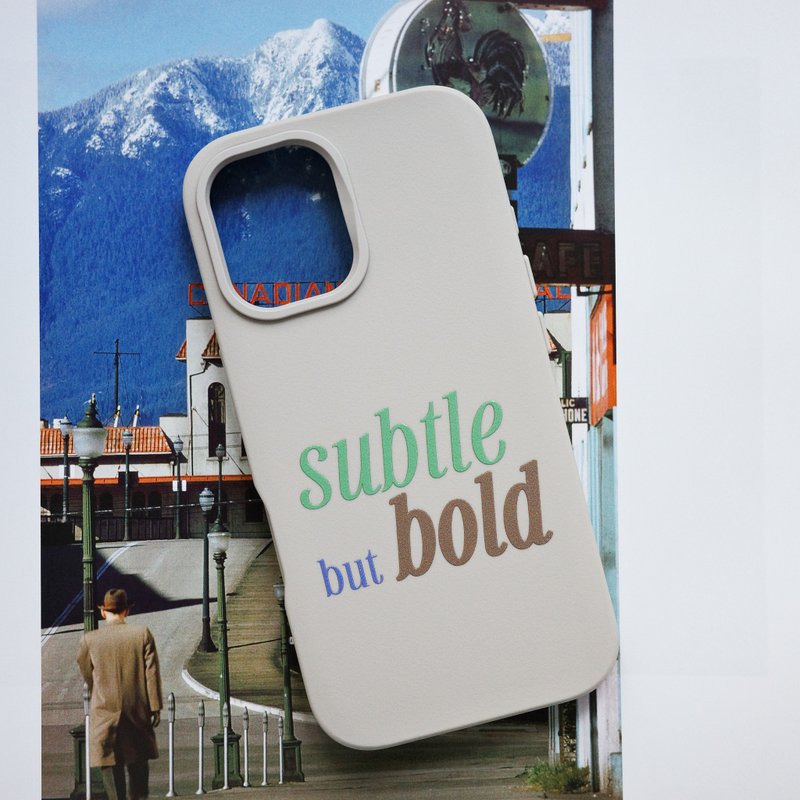 subtle but bold/貝殼灰/犀牛盾防摔iPhone手機殼 - 手機殼/手機套 - 塑膠 卡其色