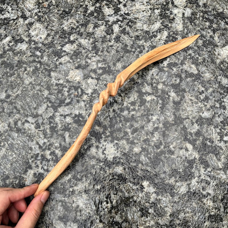 我製杖　魔杖　迎歡來回　手工魔杖　台灣檜木　法杖 - 擺飾/家飾品 - 木頭 卡其色