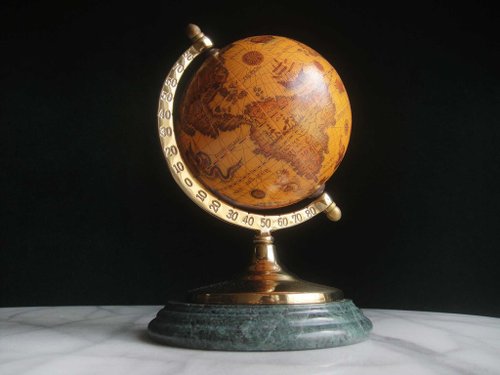 老時光 OLD-TIME 【老時光 OLD-TIME】早期二手臺灣製大理石底座地球儀