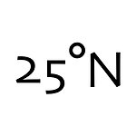 25°N