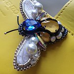デザイナーブランド - Embroidery beaded fashion brooch pin